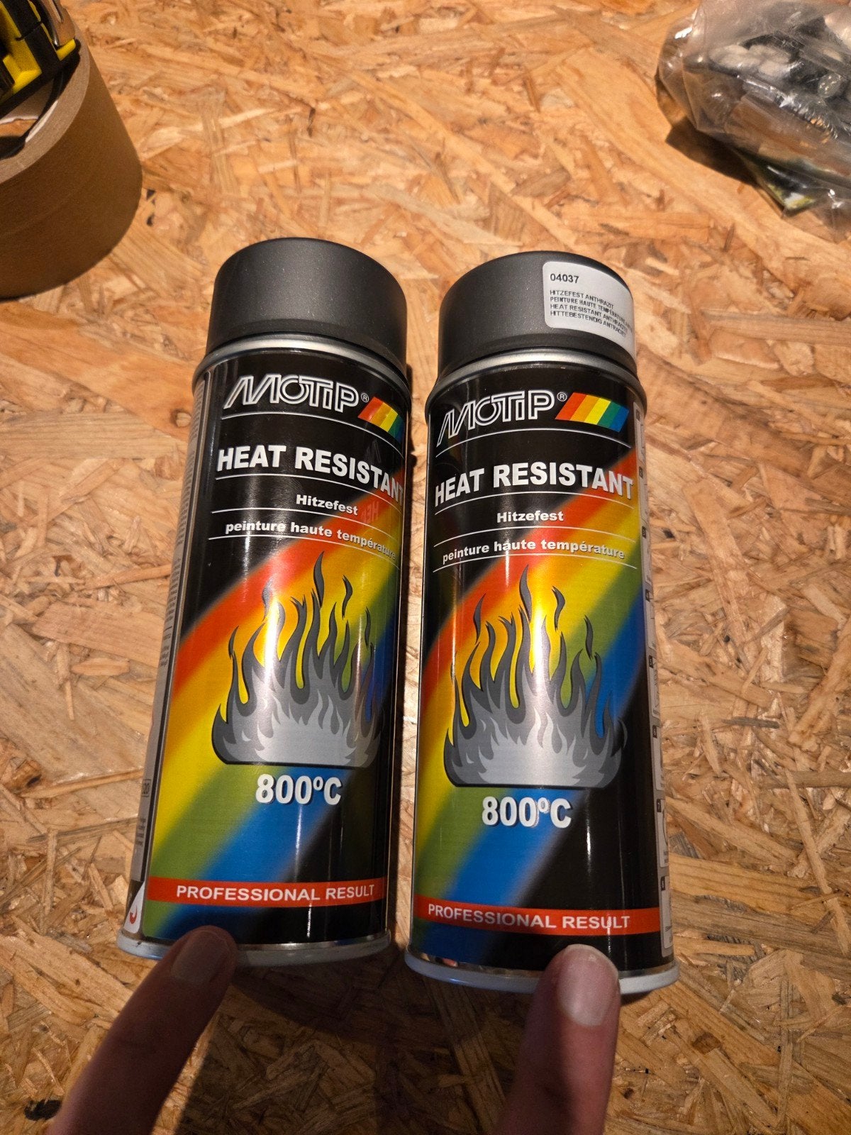 Motip Hittebestendige Lak Antraciet 2x 400ml Nieuw, Nieuw, Ophalen of Verzenden, Lak, Grijs