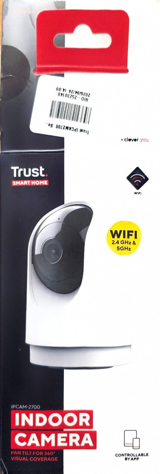 Trust Smart Home IPCAM-2700 Indoor Camera Pan Tilt WiFi, Verzenden, Binnencamera, Nieuw, Niet gespecificeerd op verpakking