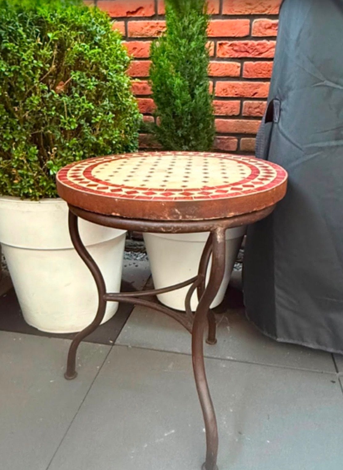 Mozaïek bijzettafel - Tuin/Balkon, Tuin en Terras, Ophalen, Gebruikt, Rond, Metaal