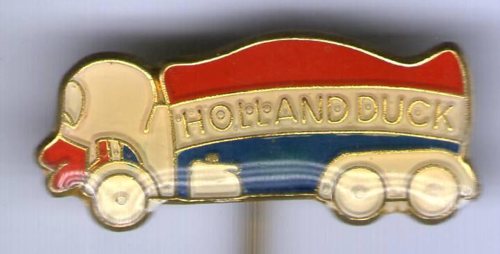 Holland Duck vrachtwagen speldje ( B_048 ) bieden via adv, Verzamelen, Verzenden, Nieuw, Transport, Speldje of Pin