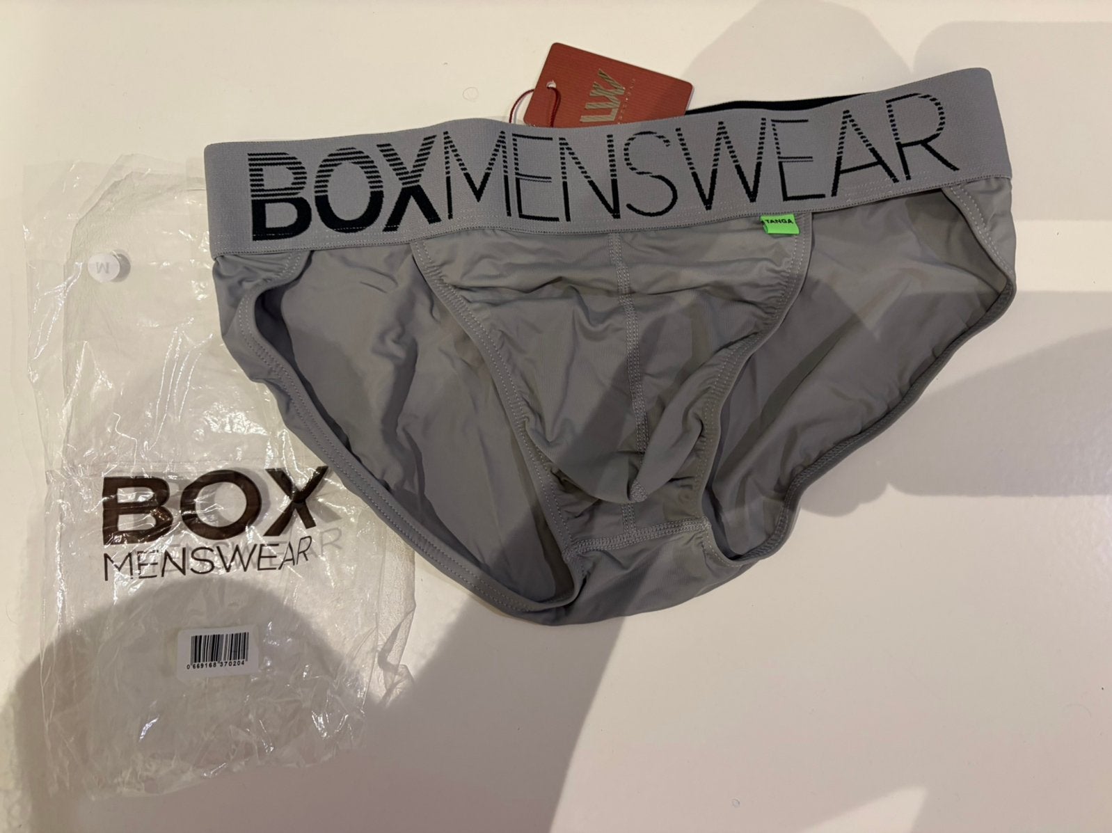 Box Polyamide Tanga Men Nieuw, Verzenden, Grijs, Slip