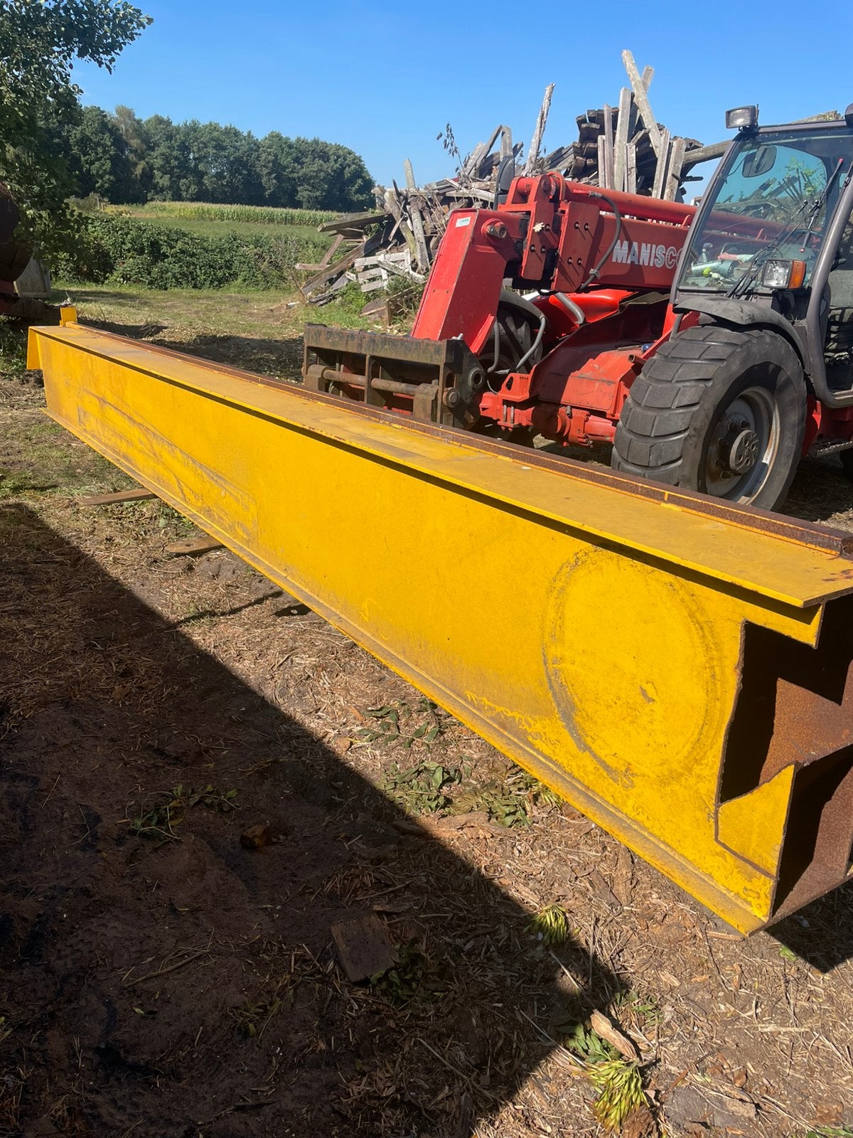 Ijzeren balken liggers brug deel kraanbalk, Doe-het-zelf en Verbouw, Metalen, Ophalen, Zo goed als nieuw, IJzer