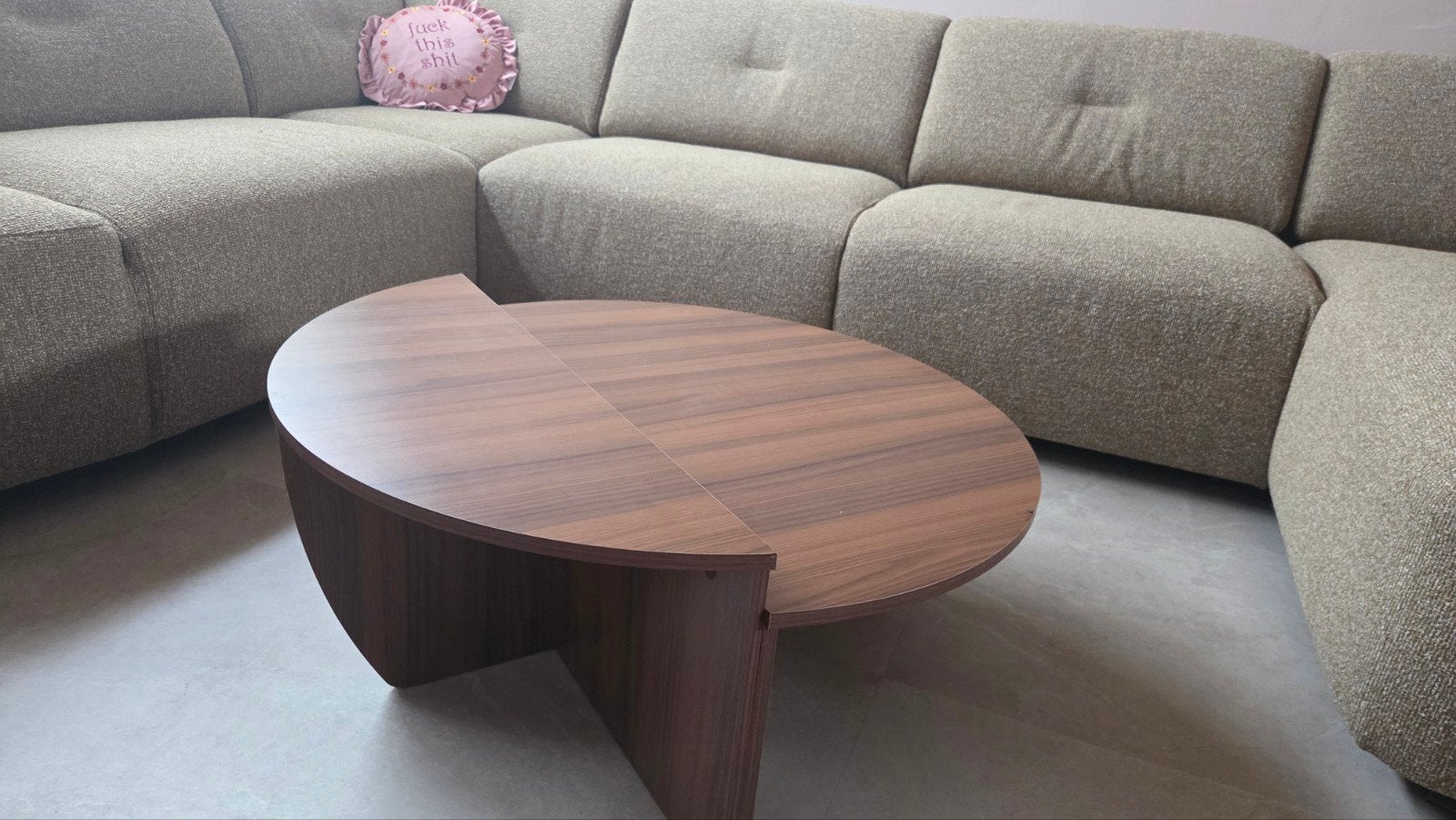 NIEUW! Ronde salontafel okkernoot/walnoot 80 cm, Huis en Inrichting, Tafels | Salontafels, Ophalen, 50 tot 100 cm, Rond, Nieuw