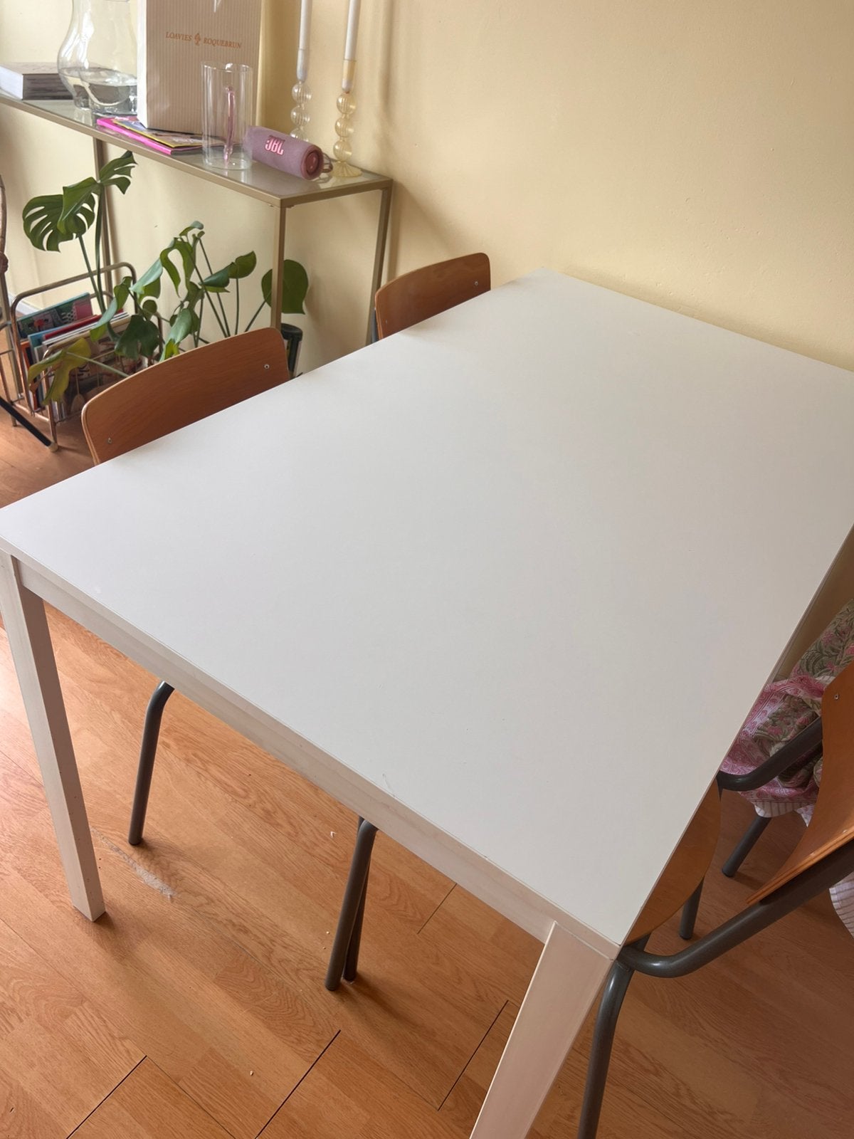 IKEA tafel wit, Ophalen, Zo goed als nieuw, Rechthoekig, 50 tot 100 cm