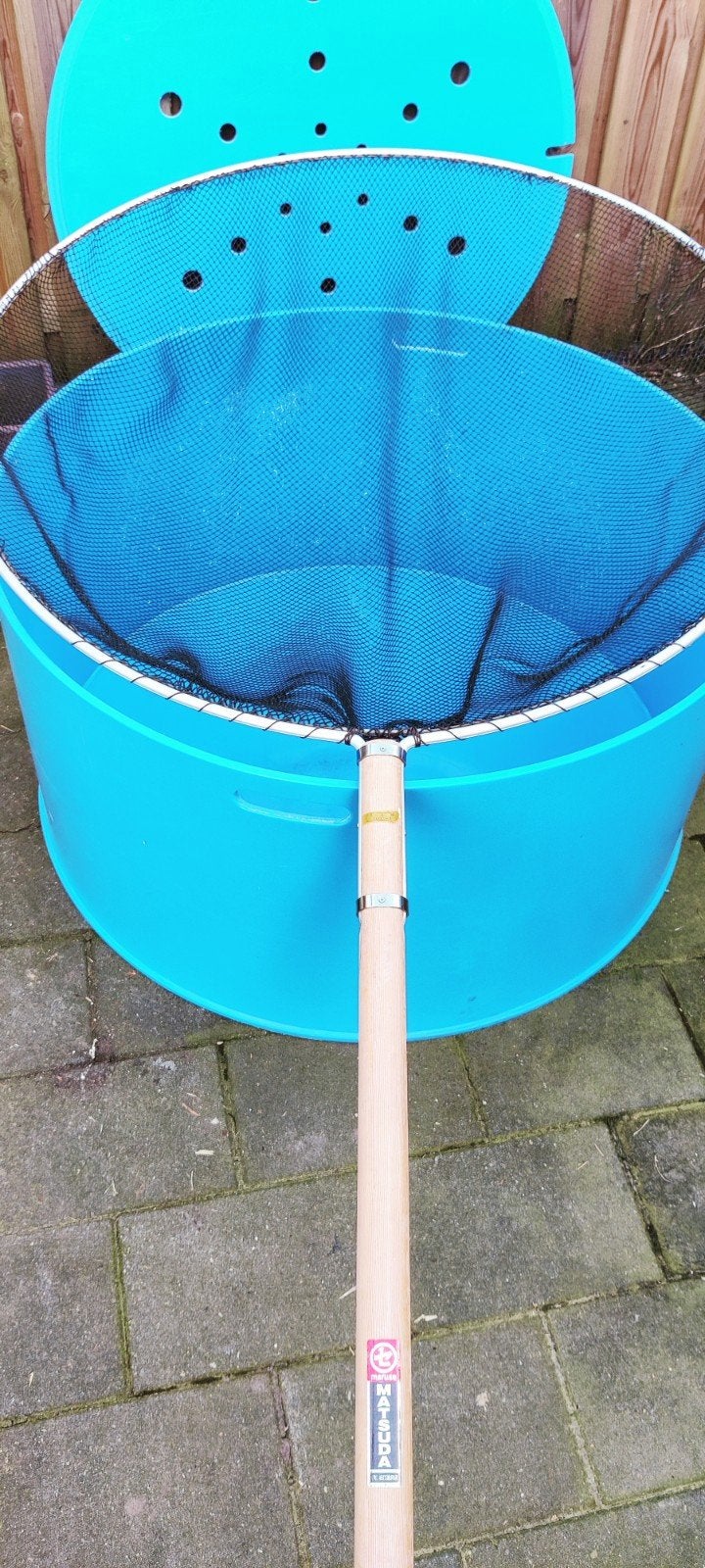 Koi bowl showvat vat 100 cm met deksel HDPE blauw, Ophalen, Gebruikt, Vijverbak