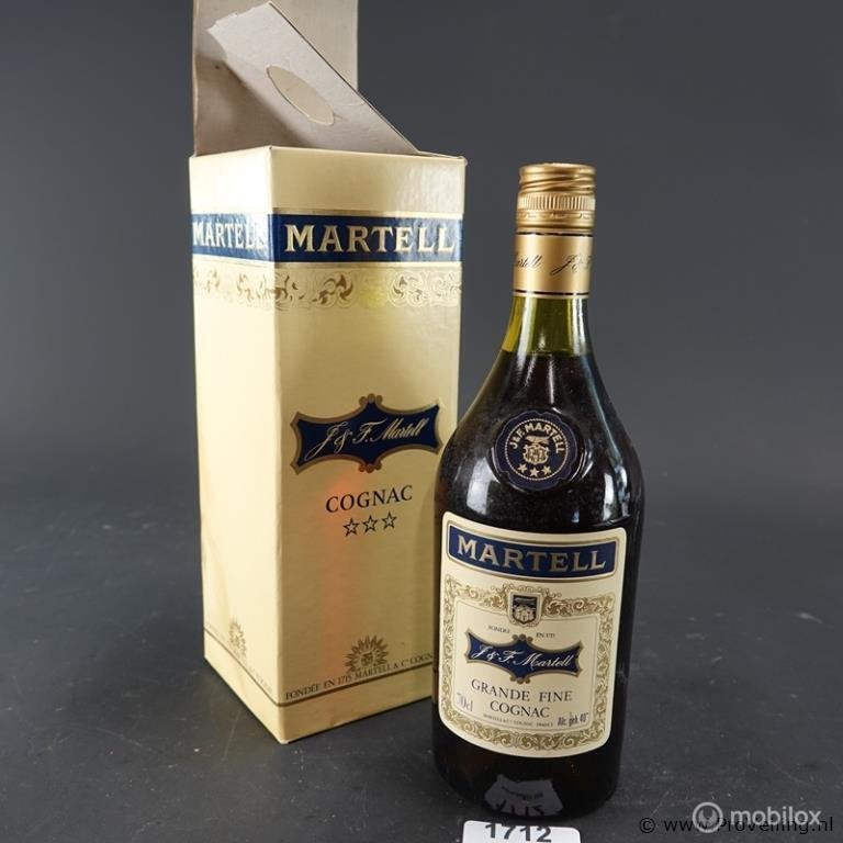 Online Veiling: Vintage fles Martell Grande Fine Cognac, ...
