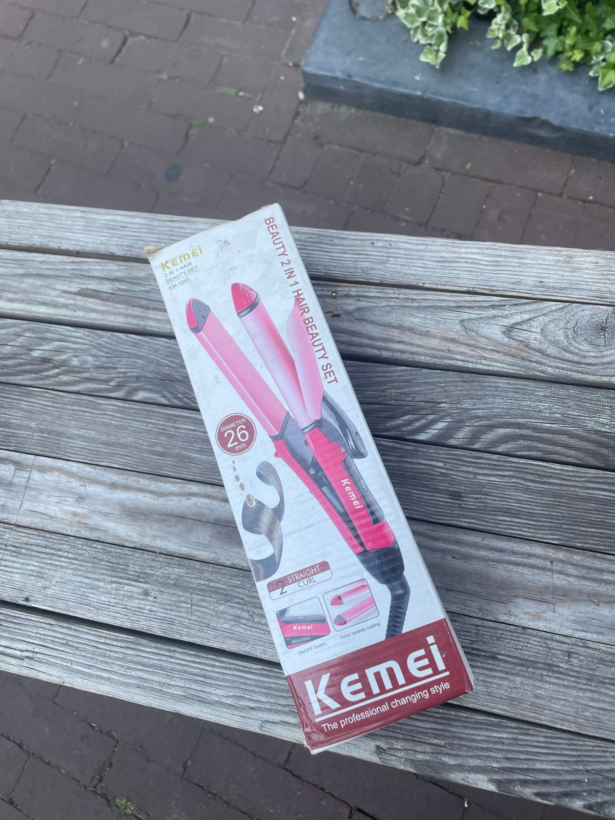 Kemei 2-in-1 Stijltang en Krultang - Roze, Ophalen, Nieuw, Haarverzorging