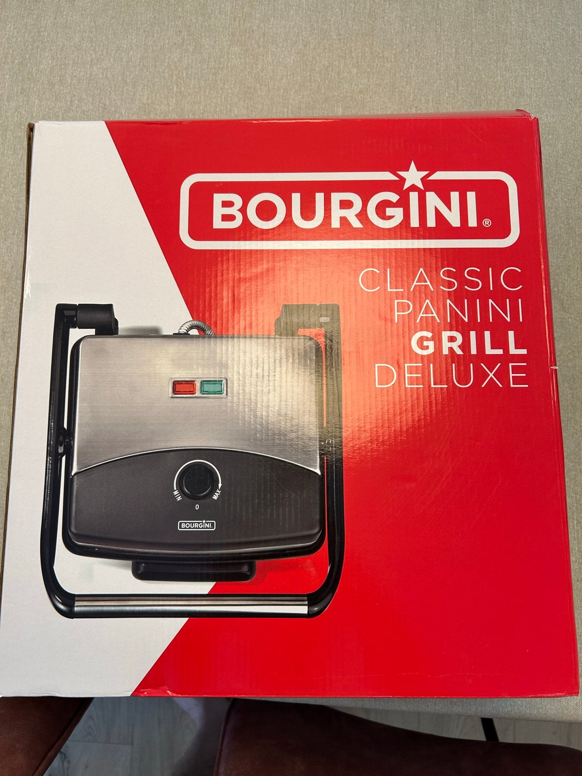 Bourgini Classic Panini Grill Deluxe - Nieuw in doos, Ophalen, Nieuw