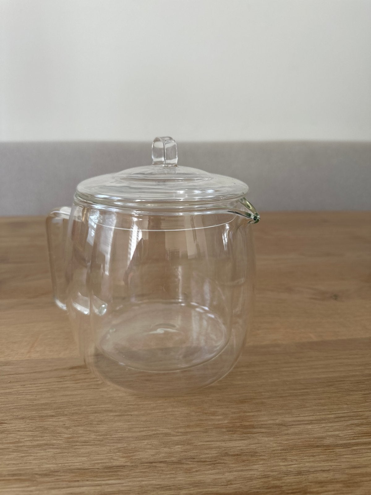 Glazen theepot met dubbele wand, Glas, Zo goed als nieuw, Wit, Ophalen