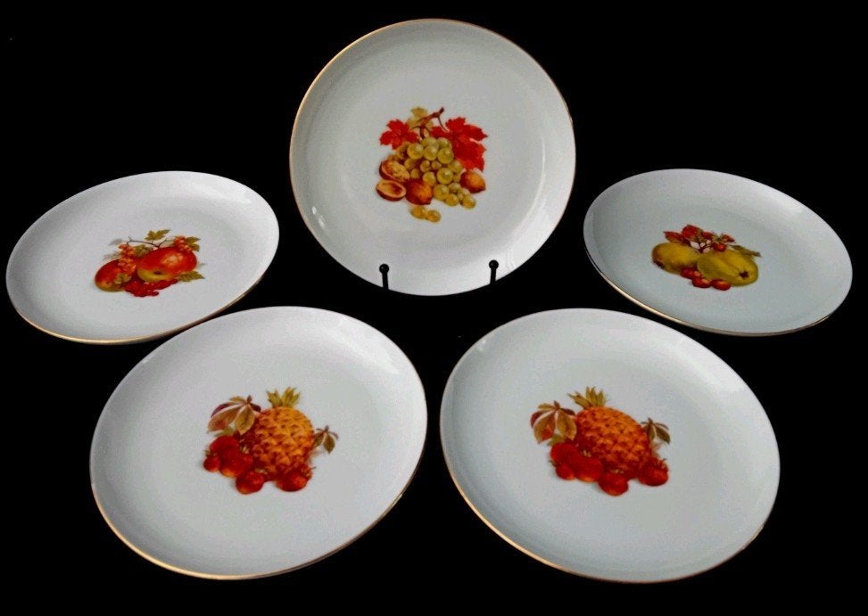 Vintage Fürstenberg porseleinen fruitbordjes, Antiek en Kunst, Antiek | Servies los, Ophalen of Verzenden