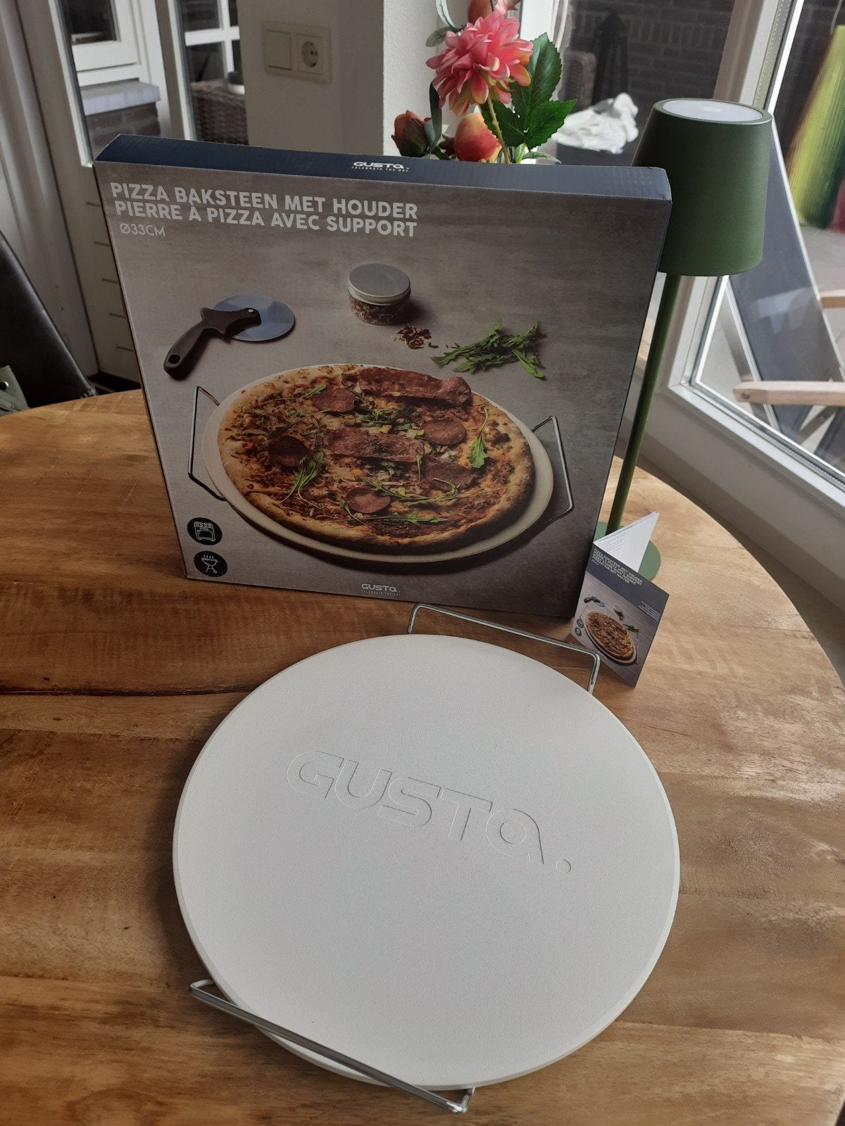 Gusto Pizzasteen met Houder - Ø33cm, Ophalen, Nieuw