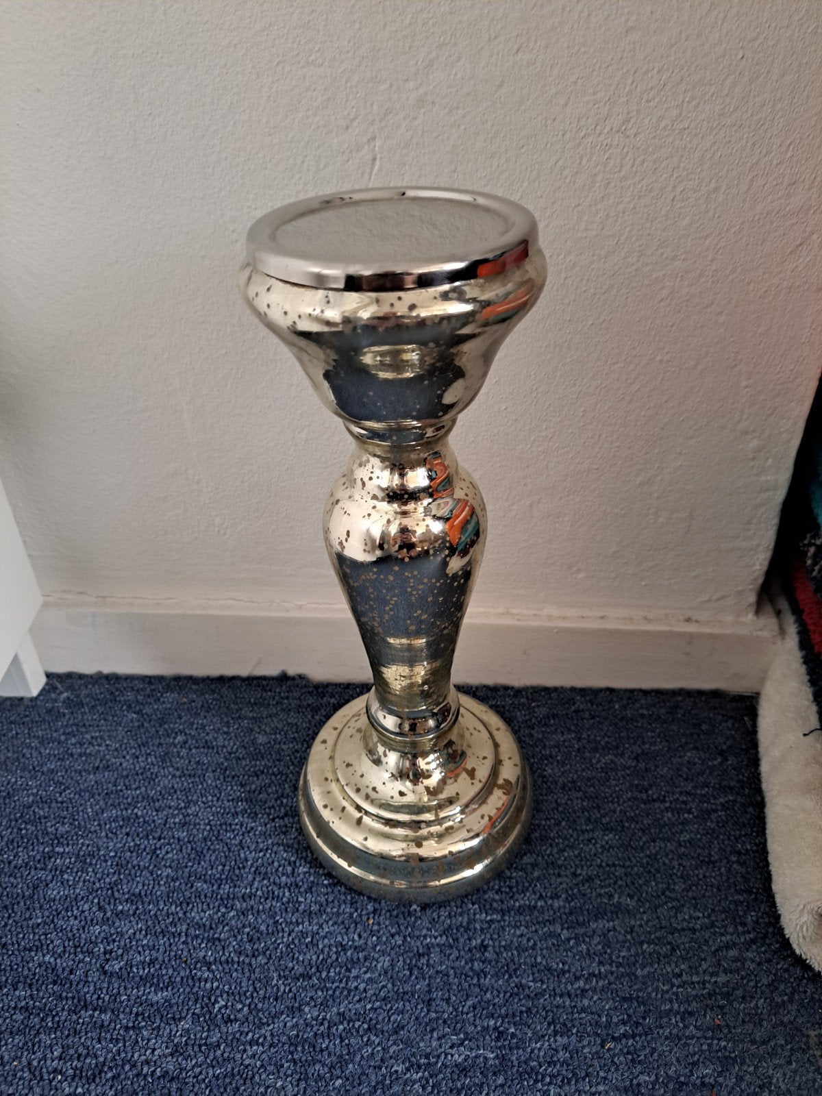 Riviera Maison Mezzo Candle Holder S - Zilveren Kandelaar, Overige materialen, Gebruikt, Rivièra Maison, Ophalen of Verzenden
