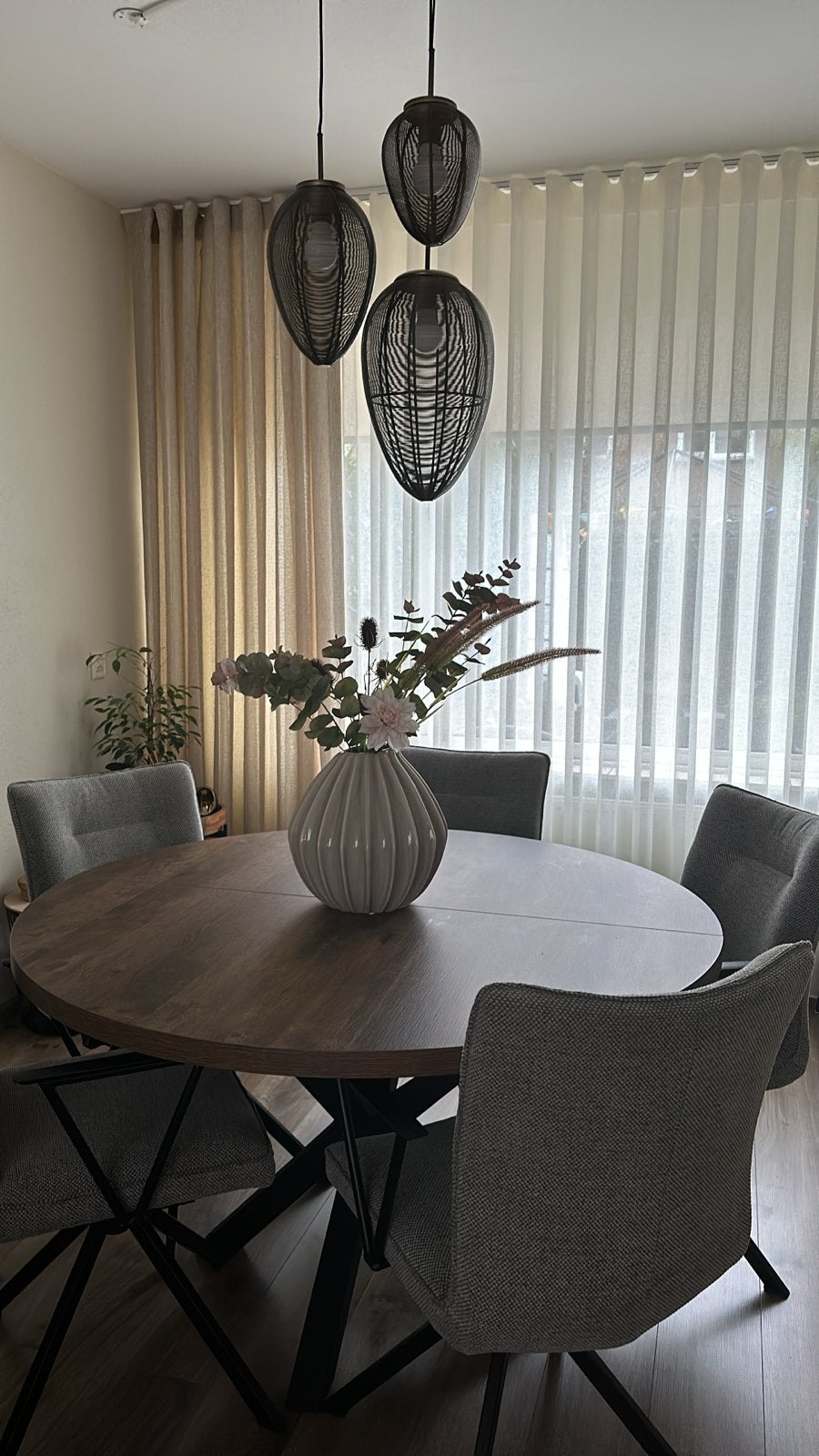 Straluma Hanglampen Set - Modern en Stijlvol + tafellamp, Ophalen, Zo goed als nieuw, Metaal, E27 (groot)