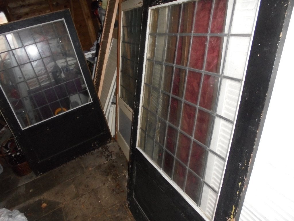 prachtige glas in lood   deuren drie keer, Ophalen, Gebruikt, Overige typen, 200 tot 215 cm