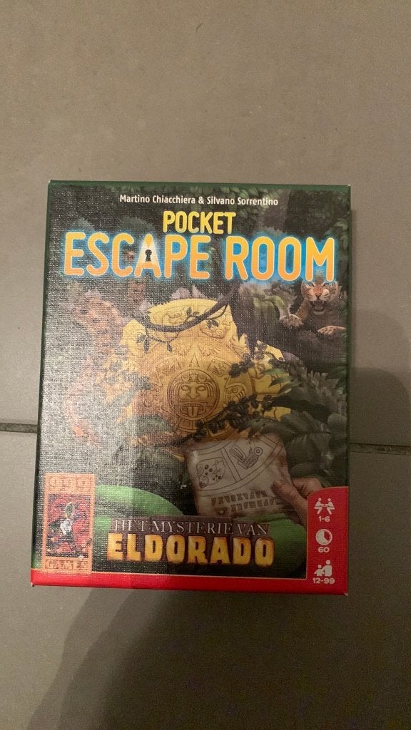 Escape room pocket. Het mysterie van Eldorado, Hobby en Vrije tijd, Gezelschapsspellen | Kaartspellen, Ophalen of Verzenden, Zo goed als nieuw