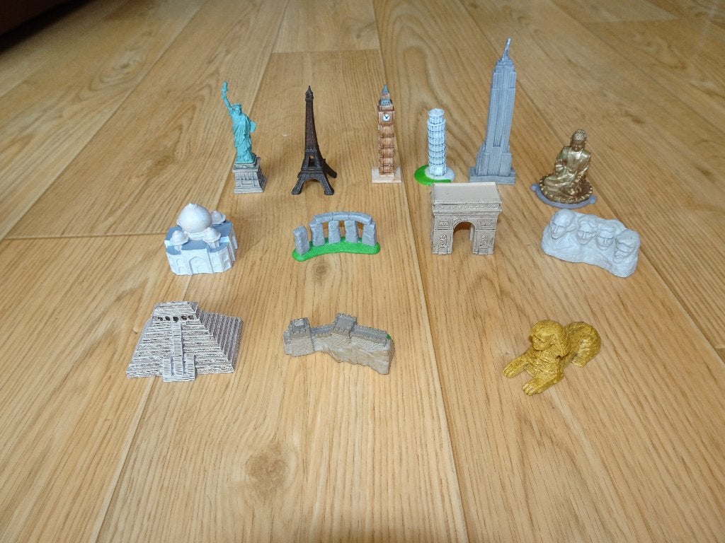 Wereldwonderen set mini beeldjes., Ophalen of Verzenden, Zo goed als nieuw