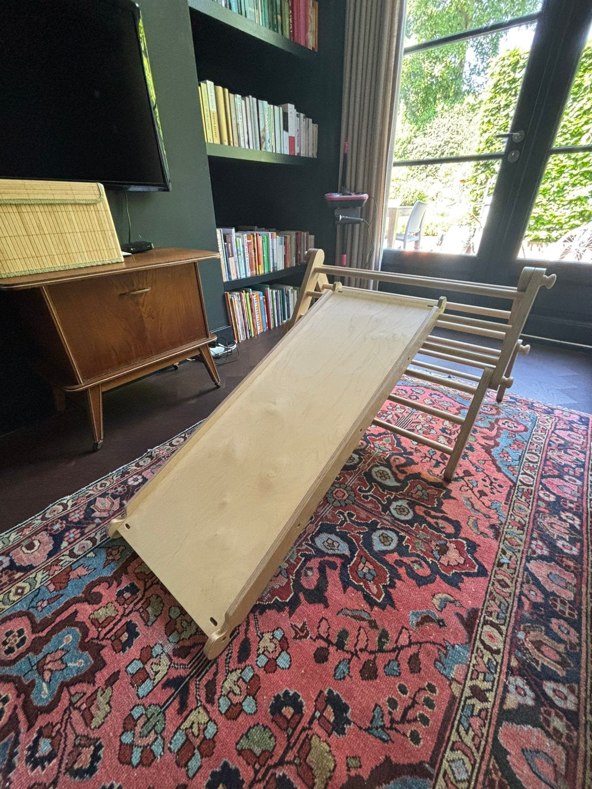 Houten klimrek met glijbaan en loopplank | Ette Tete, Kinderen en Baby's, Speelgoed | Houten speelgoed, Ophalen, Zo goed als nieuw
