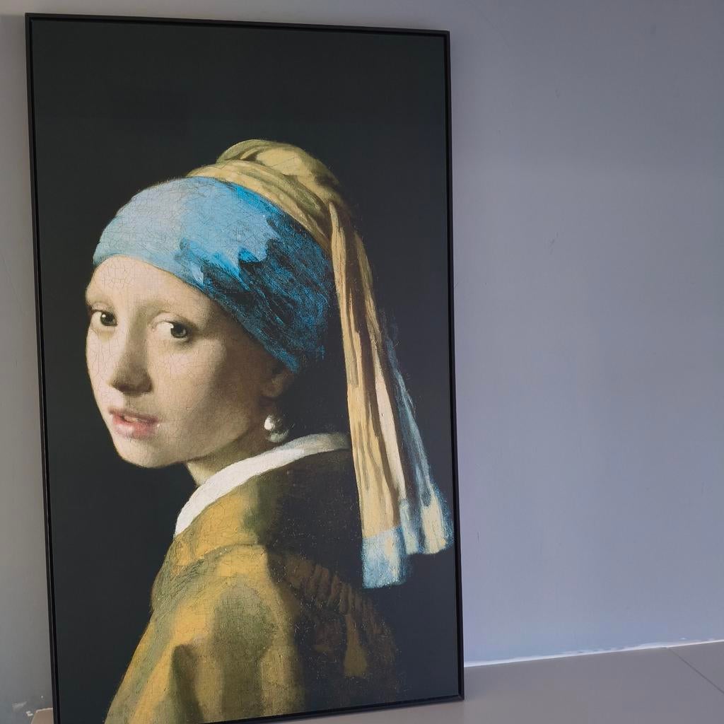 Schilderij 'Meisje met de parel' - Johannes Vermeer, Antiek en Kunst, Kunst | Schilderijen | Klassiek, Ophalen