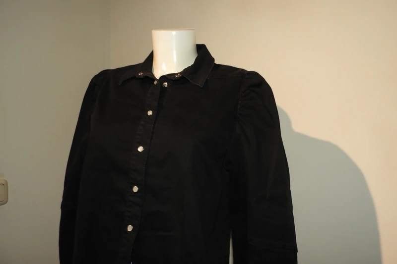 Studio Anneloes zwarte blouse drukkers pof mouwen S, Studio Anneloes, Verzenden, Zwart, Nieuw