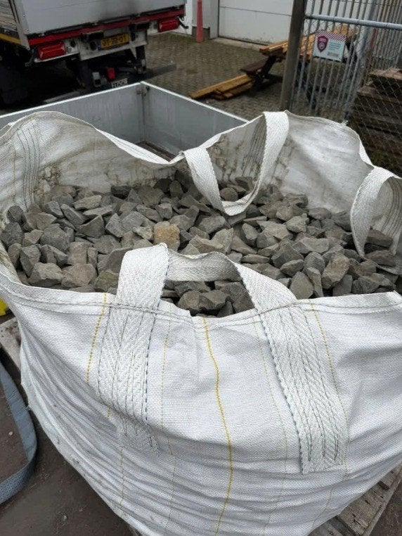 Basalt Split antraciet 30-60mm MB (+/- 0,4m3 - 650kg), Ophalen, Nieuw, Antraciet, Split