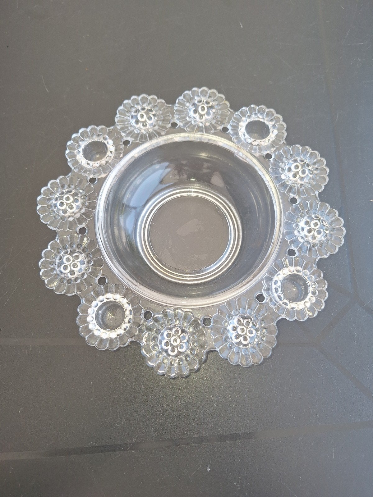 Decoratieve glazen schaal kandelaar Royal Krona Daisy chain, Ophalen of Verzenden, Glas