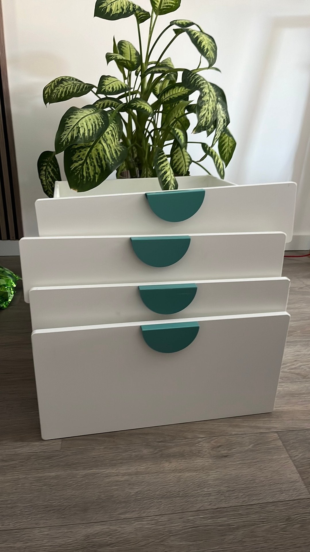 IKEA Smastad Bureau met 3 Lades - Blauw/Turquoise, Ophalen, Gebruikt, Met lades, IKEA