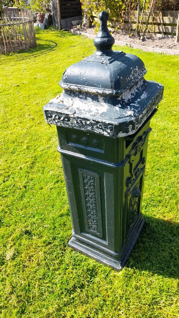Kolom brievenbus, Tuin en Terras, Brievenbussen, Ophalen, Gebruikt, Beton, Staande brievenbus