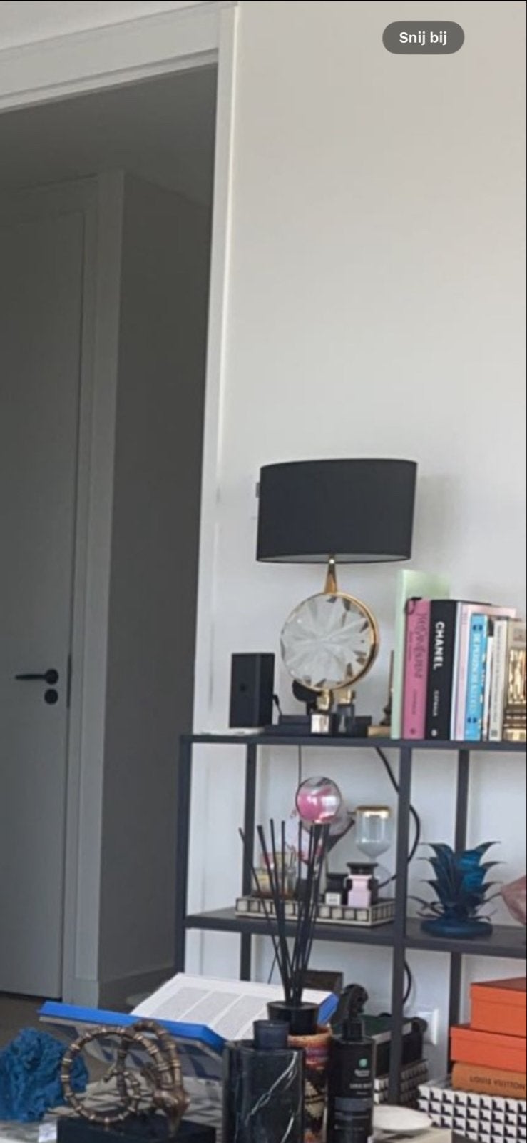 Echholtz lamp met kristal en marmer, Overige merken, Gebruikt, Ophalen of Verzenden, Klassiek