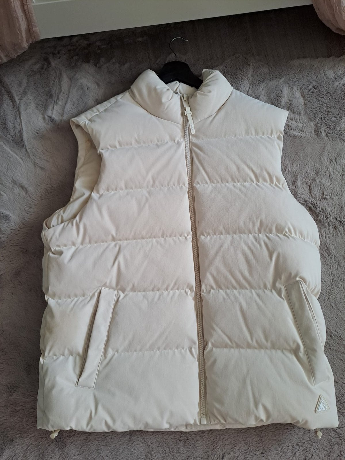 Zara Puffer Bodywarmer Crème Maat XL, Ophalen, Gedragen, Maat 46/48 (XL) of groter, Beige
