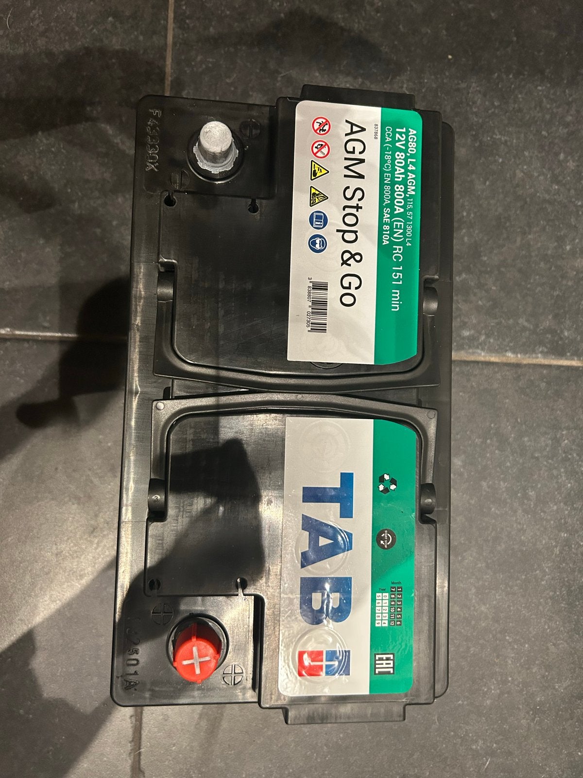 Nieuwe TAB Start Stop Accu 80Ah L4 - Verkeerd Besteld, Auto-onderdelen, Ophalen, Nieuw, Universele onderdelen