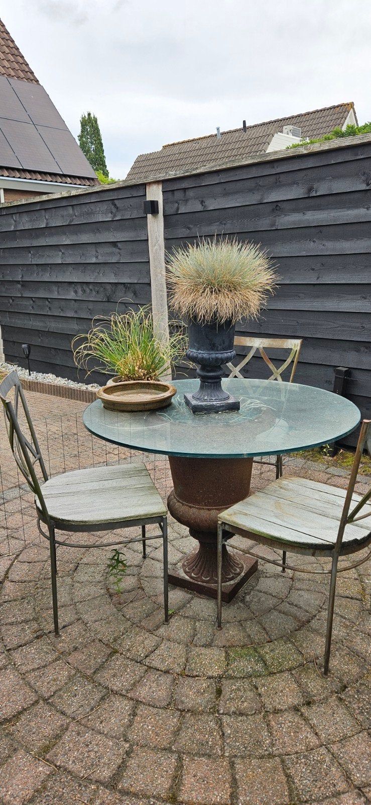 Ronde glazen tafelblad voor tuintafel, Tuin en Terras, Ophalen of Verzenden, Rond