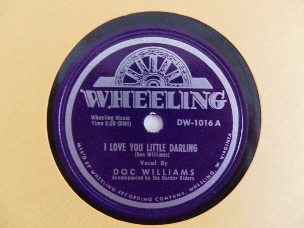 78 Toerenplaat Doc Williams - I Love You Little Darling, 10 inch, Ophalen of Verzenden, Zo goed als nieuw, Overige typen