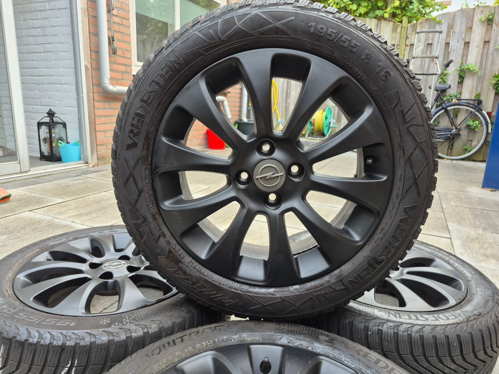 Te koop Origineel Opel Corsa D velgen 195 55 16.inch, Auto-onderdelen, Ophalen, Gebruikt, 16 inch, Banden en Velgen