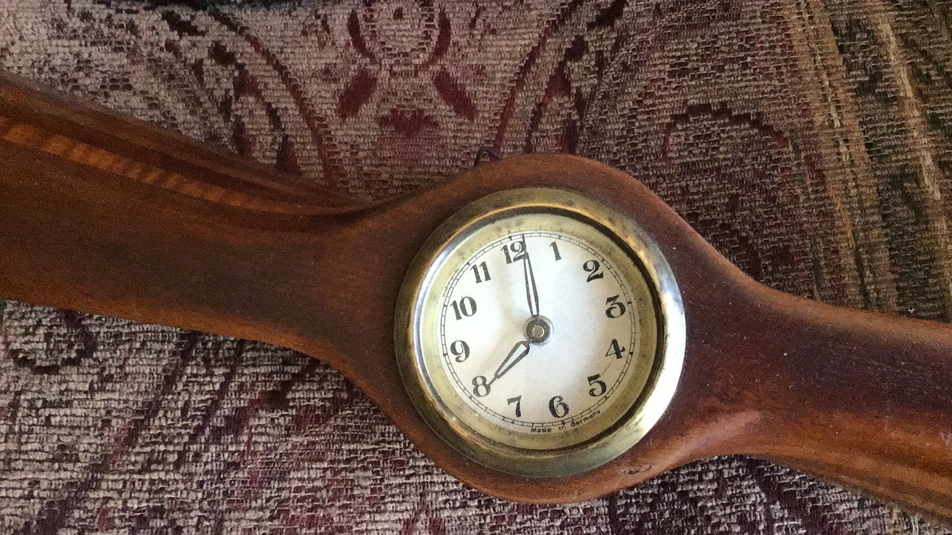 Vintage Lopend Klokje in vorm Propeller - 58 cm, Ophalen of Verzenden