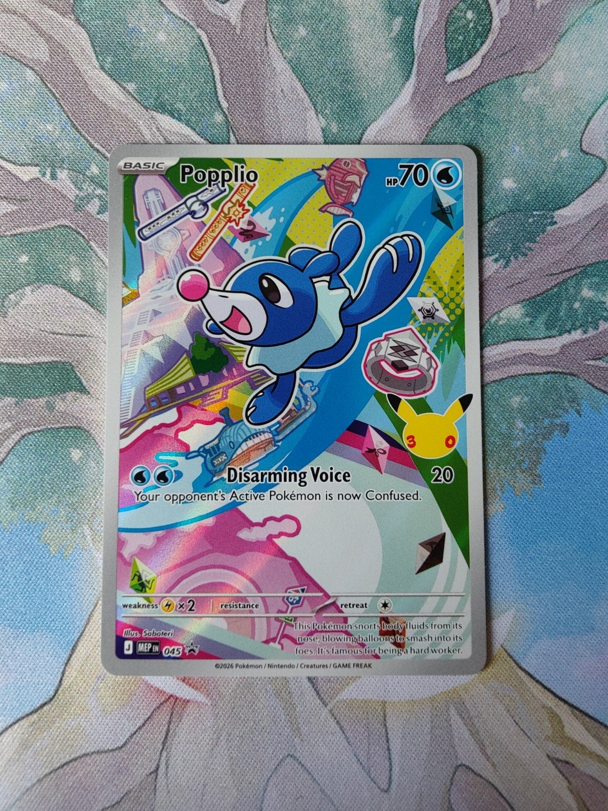 Pokemon black star promo popplio mep045, Ophalen of Verzenden, Nieuw, Losse kaart, Foil