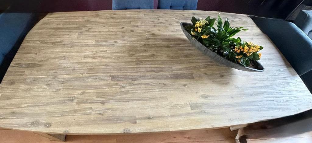 Eettafel, Huis en Inrichting, Tafels | Eettafels, Ophalen, 100 tot 150 cm, Eikenhout, 200 cm of meer