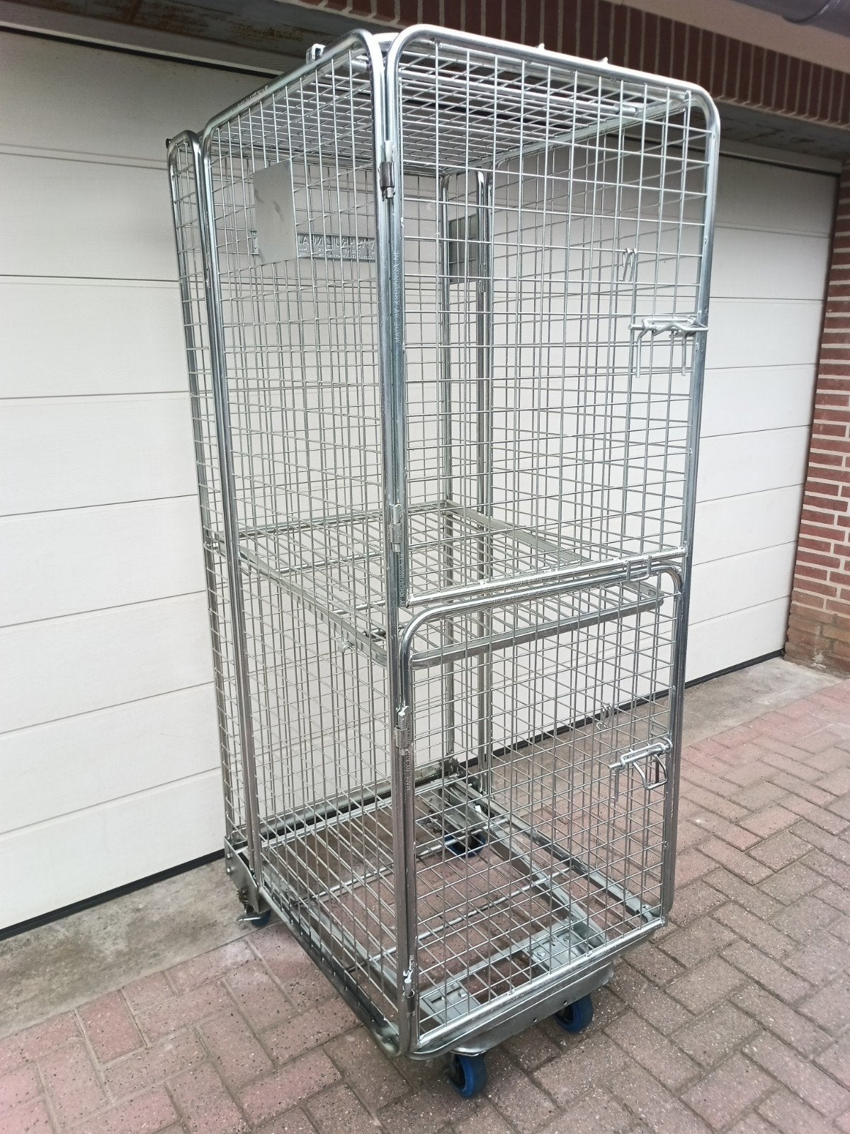 Kruizinga anti-diefstal rolcontainer L850xB715xH1900 mm, Ophalen