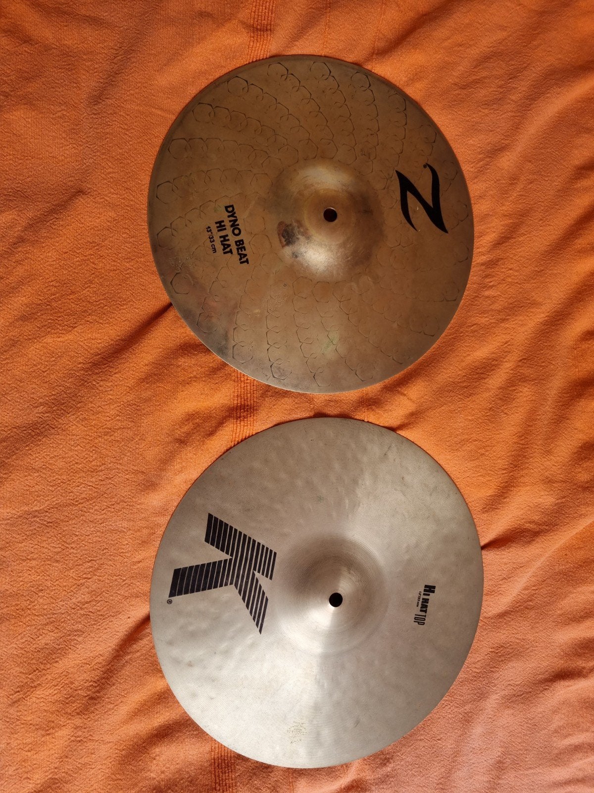 Hihat Zildjian K/Z dynobeat 13", Ophalen of Verzenden, Gebruikt