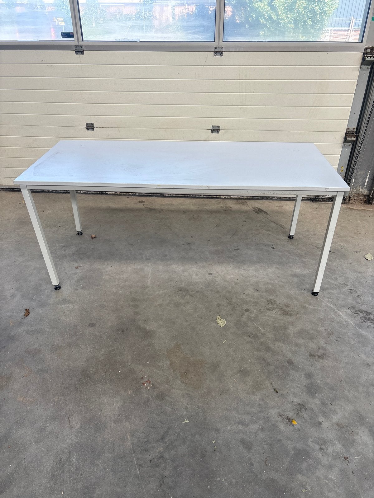 Witte tafel met formica blad - 180x80 cm, Ophalen, Kunststof, Gebruikt, 50 tot 100 cm