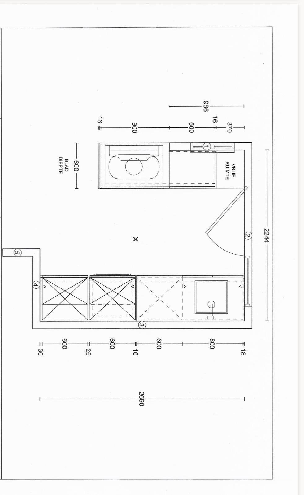 Moderne keuken met kookeiland, Gebruikt, Hoekkeuken, Ophalen of Verzenden, Kunststof