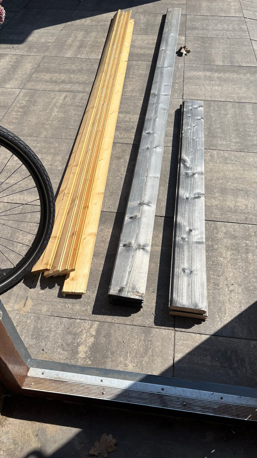 Restpartij hout van overkapping - diverse planken, Gebruikt, 25 tot 50 mm, Plank, 300 cm of meer