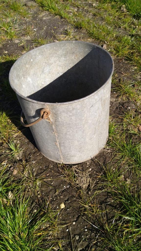 Orginele zinken emmer, Tuin en Terras, Bloembakken en Plantenbakken, Ophalen
