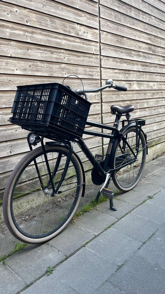 Cortina U4 transportfiets zwart, Fietsen en Brommers, Fietsen | Jongens, Terugtraprem, Versnellingen, Zo goed als nieuw, Ophalen
