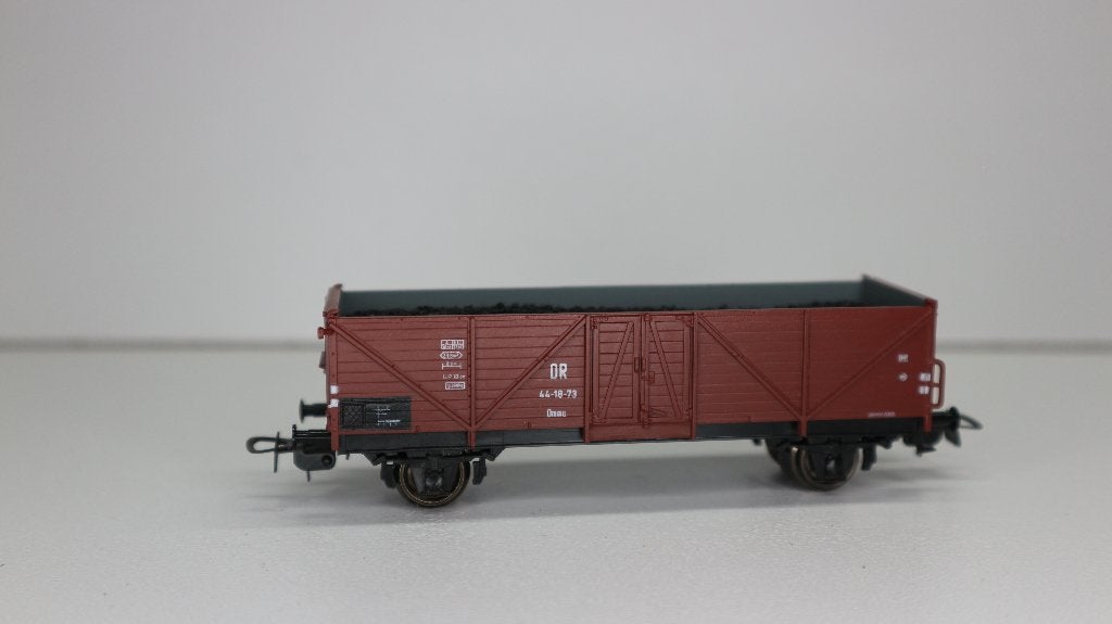 2 Open goederenwagen  met kolen  DR, Gebruikt, Gelijkstroom, Wagon, Piko