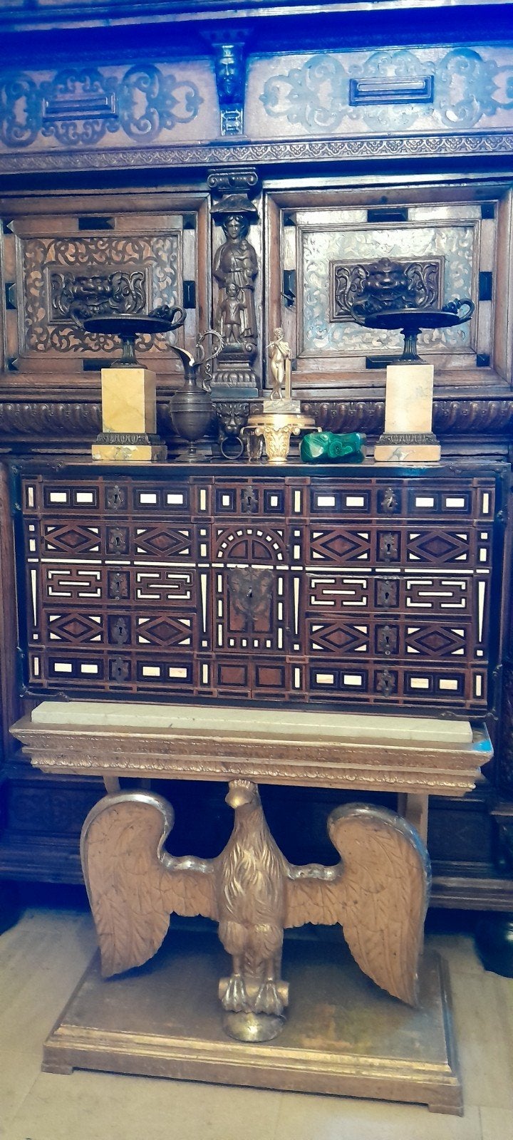 Spaanse Vargueno Kist met Inlegwerk rond 1620, Antiek en Kunst, Ophalen