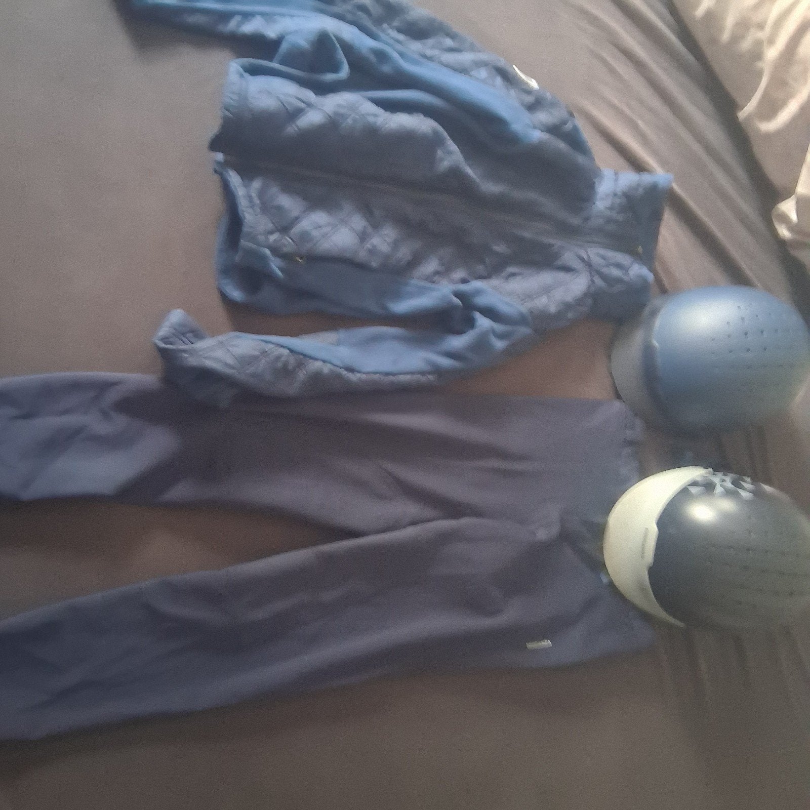 Paardrijkleding + 2 caps, Dieren en Toebehoren, Ophalen, Gebruikt, Kinderen, Bovenkleding