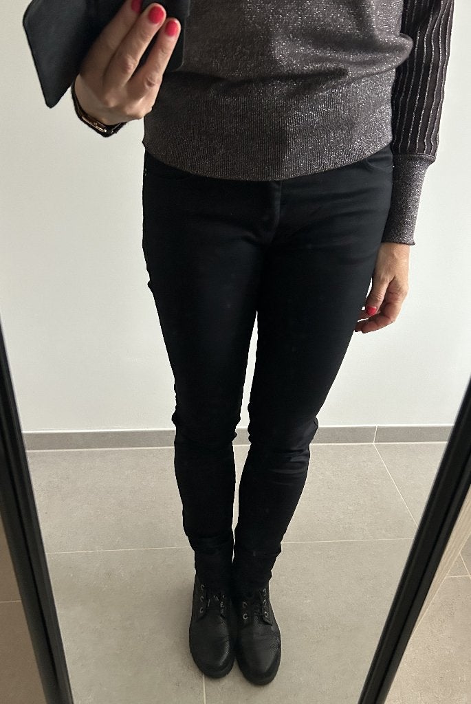 Zwarte stretch broek Steps, Kleding | Dames, Maat 38/40 (M), Zwart, Ophalen of Verzenden, Zo goed als nieuw