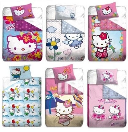 Hello Kitty dekbedovertrek diverse exemplaren, Overige kleuren, Dekbedovertrek, Nieuw, Verzenden