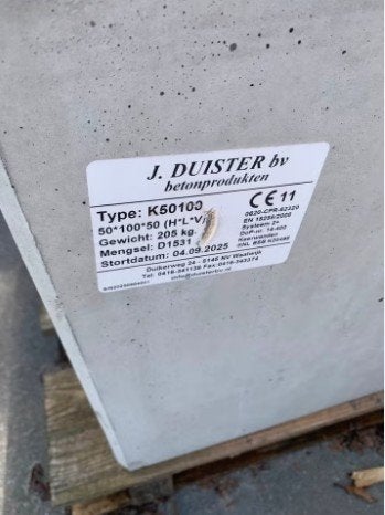 4 betonnen keerwanden STERK IN PRIJS VERLAAGD, Ophalen, Gebruikt, Beton, Terrastegels