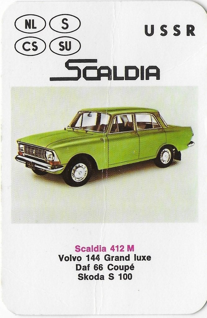 ak1012-- autokaartje USSR Scaldia 412M, Ophalen of Verzenden, Zo goed als nieuw, Auto's